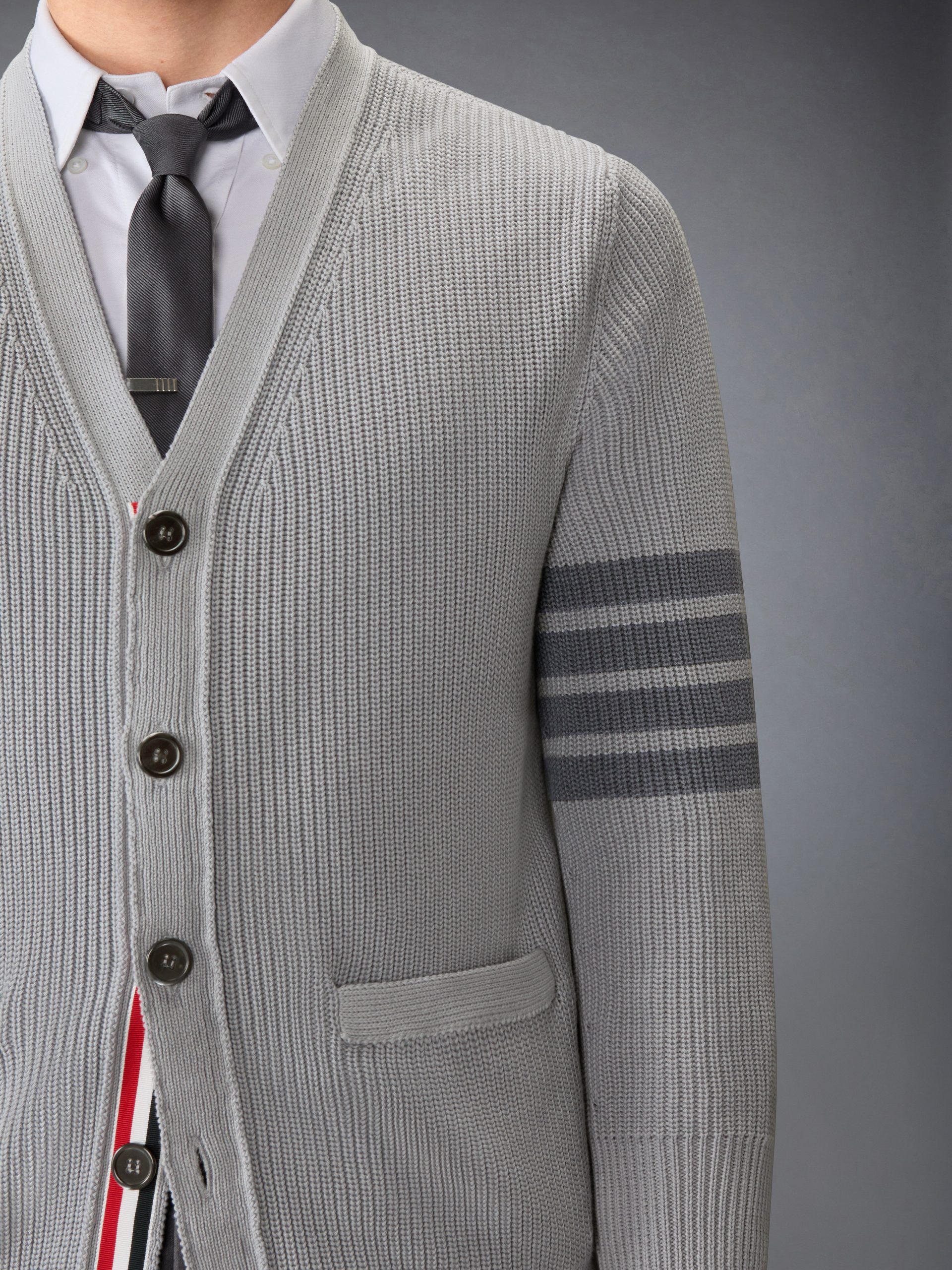 GARMENT DYED 4-BAR CARDIGAN - Image 5