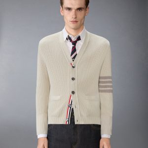 GARMENT DYED 4-BAR CARDIGAN