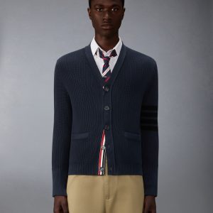 GARMENT DYED 4-BAR CARDIGAN