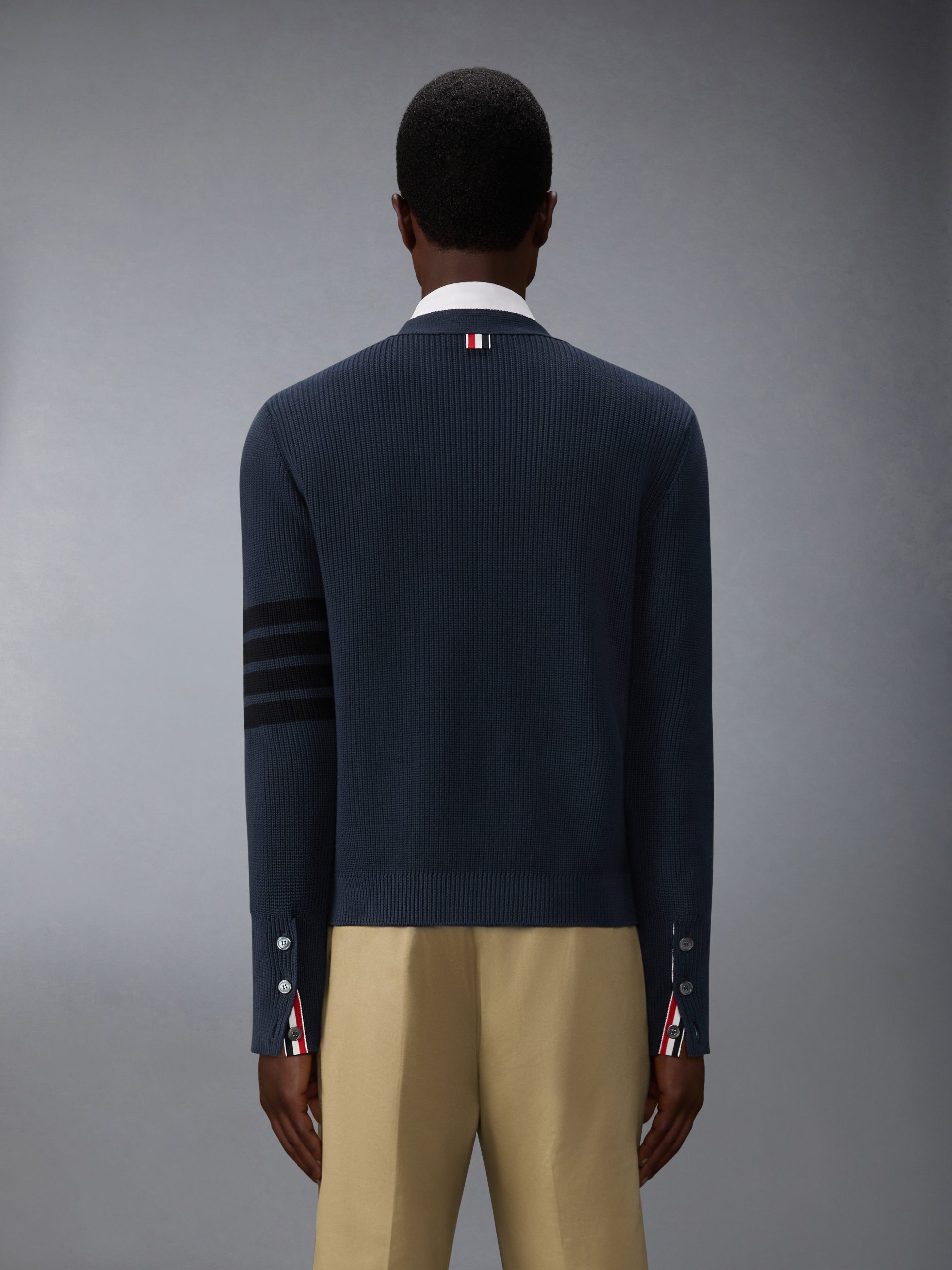 GARMENT DYED 4-BAR CARDIGAN - Image 2