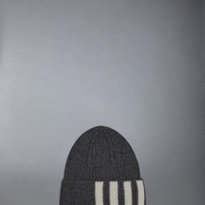 CASHMERE 4-BAR CUFF BEANIE