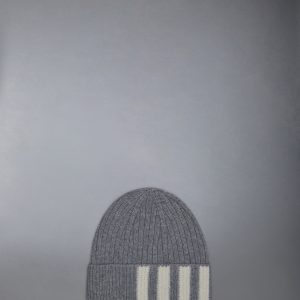 CASHMERE 4-BAR CUFF BEANIE