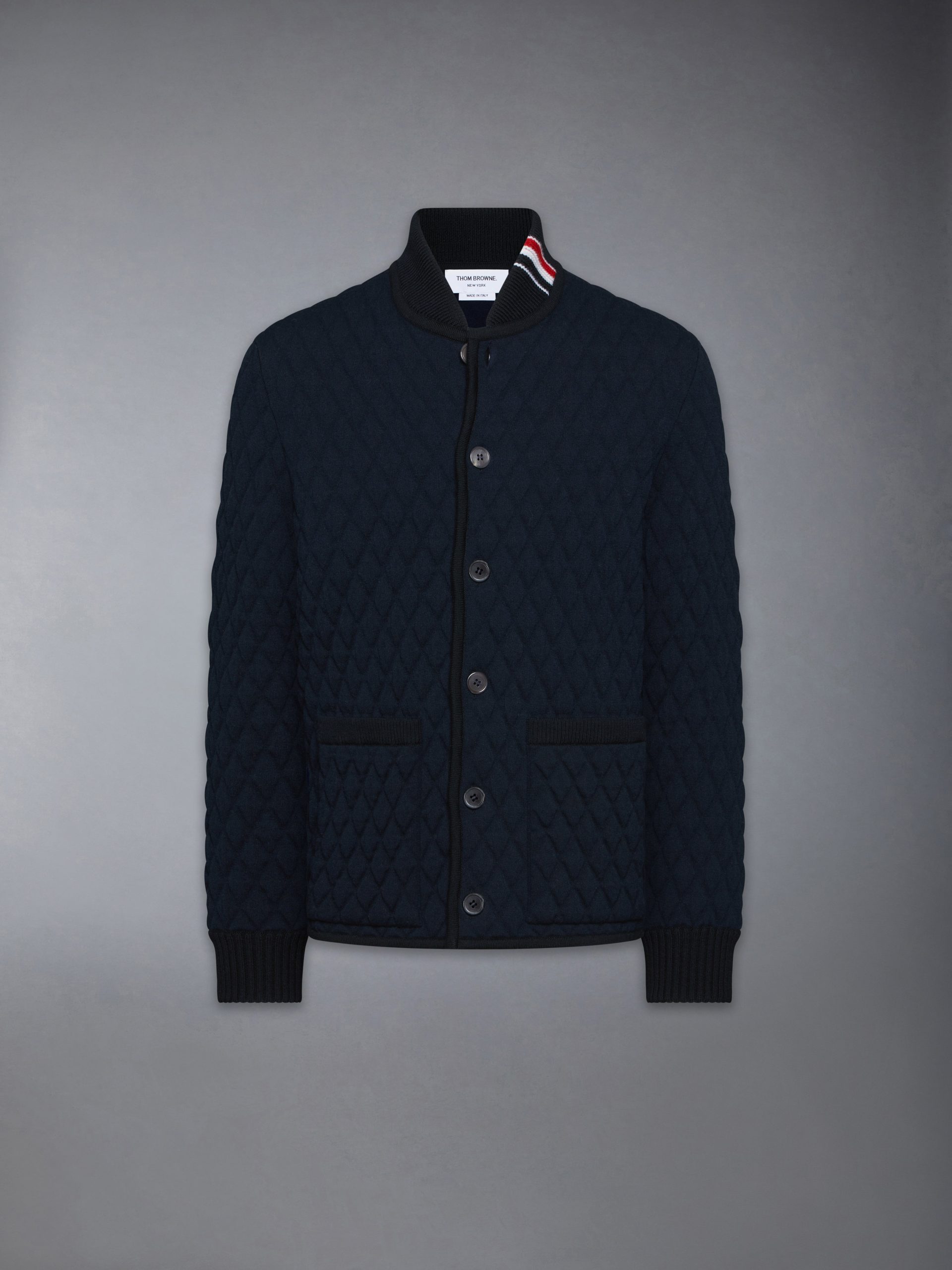 MERINO WOOL INTARSIA JACQUARD WORK JACKET - Image 6