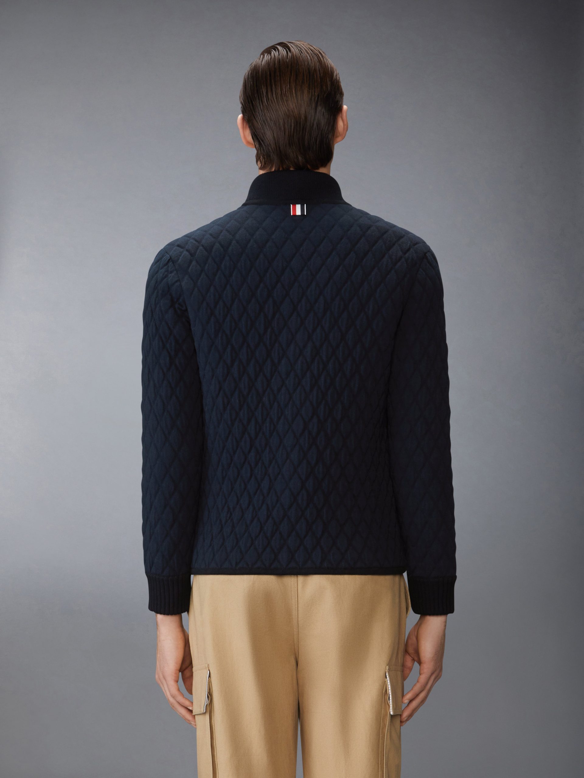 MERINO WOOL INTARSIA JACQUARD WORK JACKET - Image 2