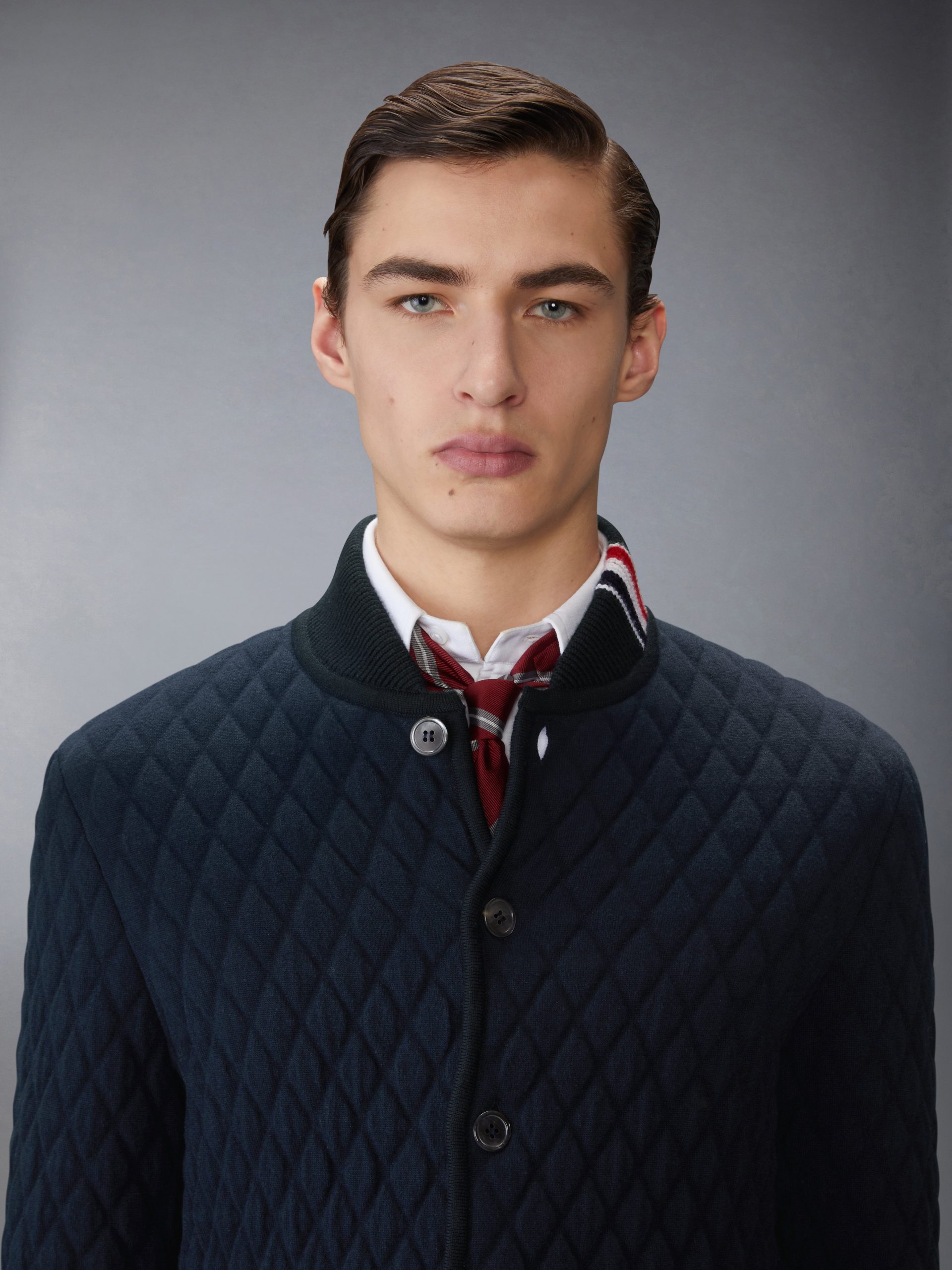 MERINO WOOL INTARSIA JACQUARD WORK JACKET - Image 5