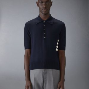 COTTON 4-BAR RELAXED FIT POLO