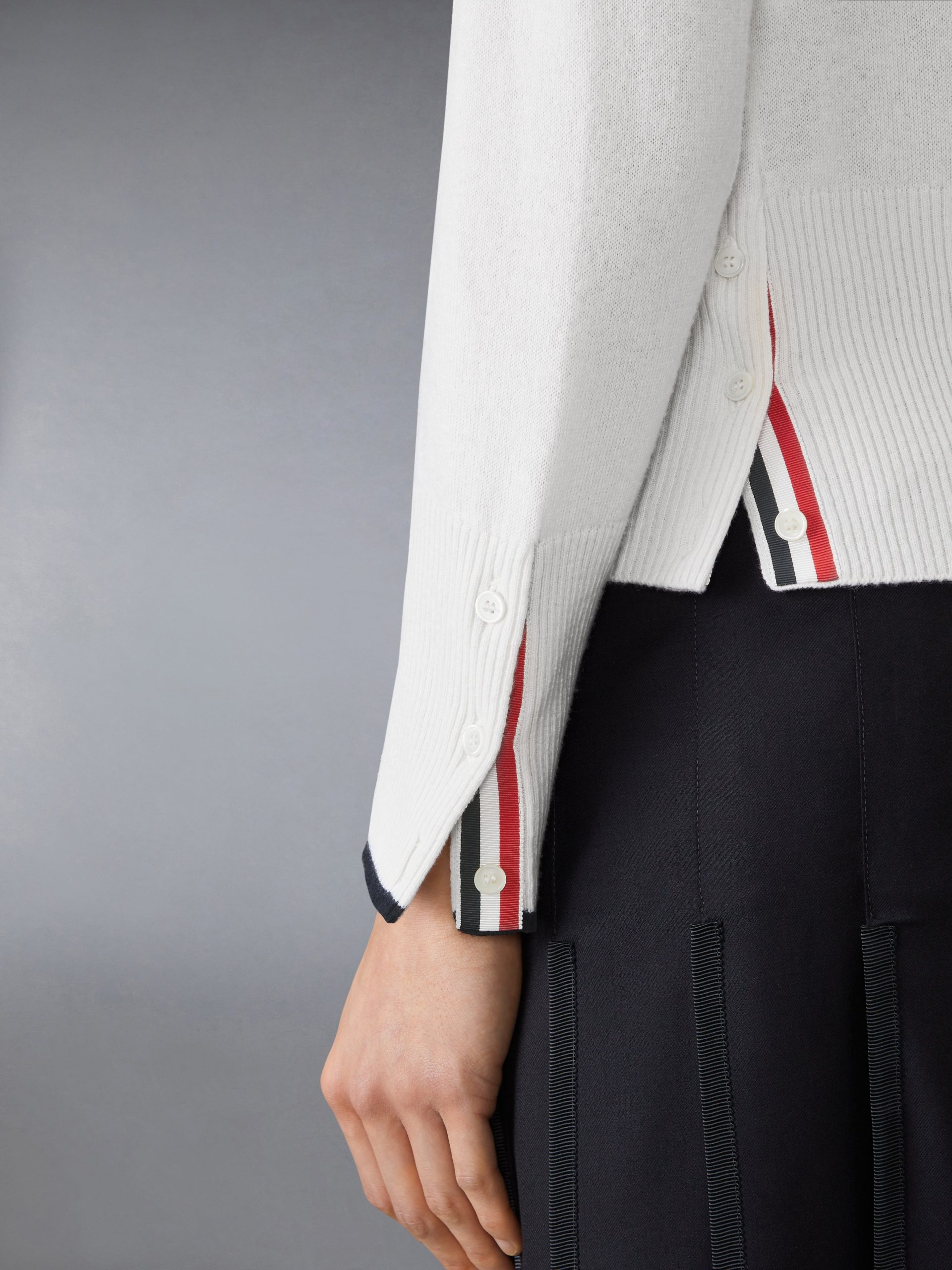 BROWNE 65 JERSEY INTARSIA CASHMERE LONG SLEEVE POLO - Image 4