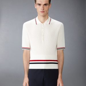 FLOAT RIPPLE STITCH RWB STRIPE POLO