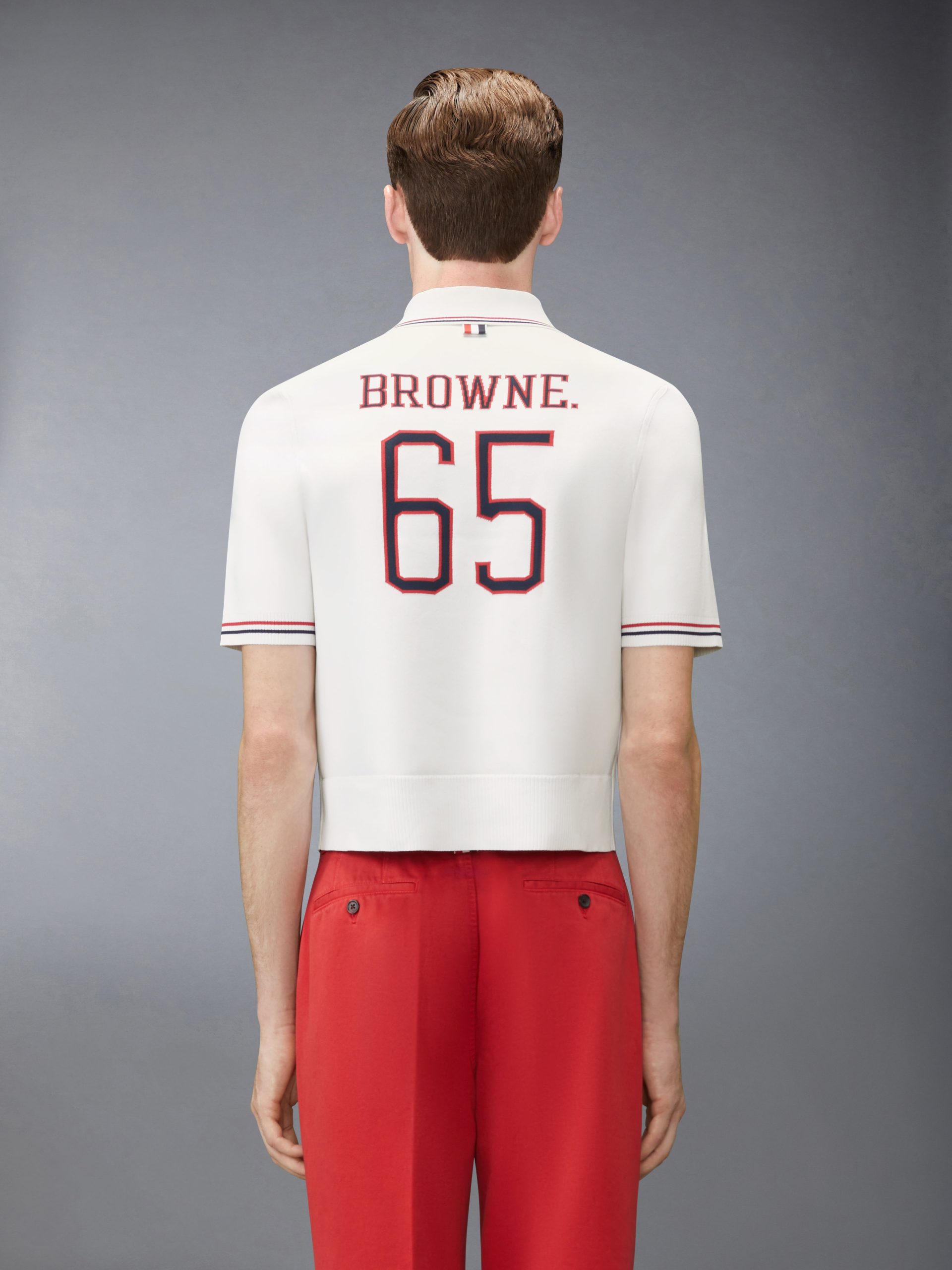 BROWNE 65 INTARSIA ZIP POLO - Image 2