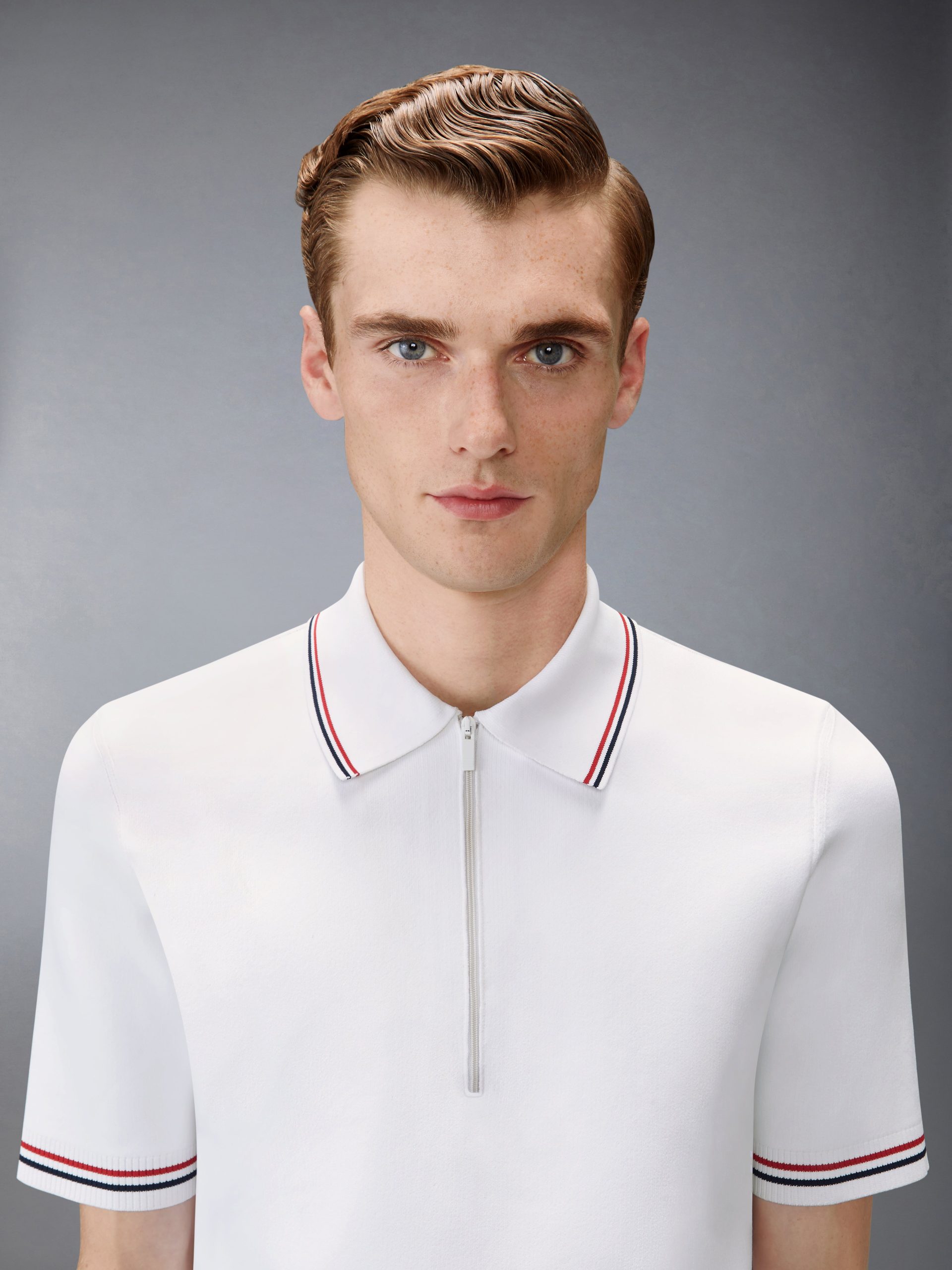 BROWNE 65 INTARSIA ZIP POLO - Image 4