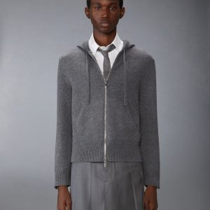 GEESE INTARSIA MERINO WOOL HOODIE