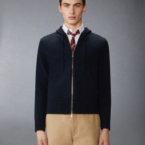 GEESE INTARSIA MERINO WOOL HOODIE