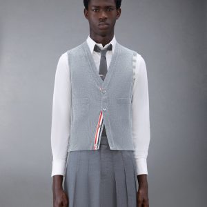 CLASSIC CASHMERE 4-BAR V-NECK CARDIGAN VEST