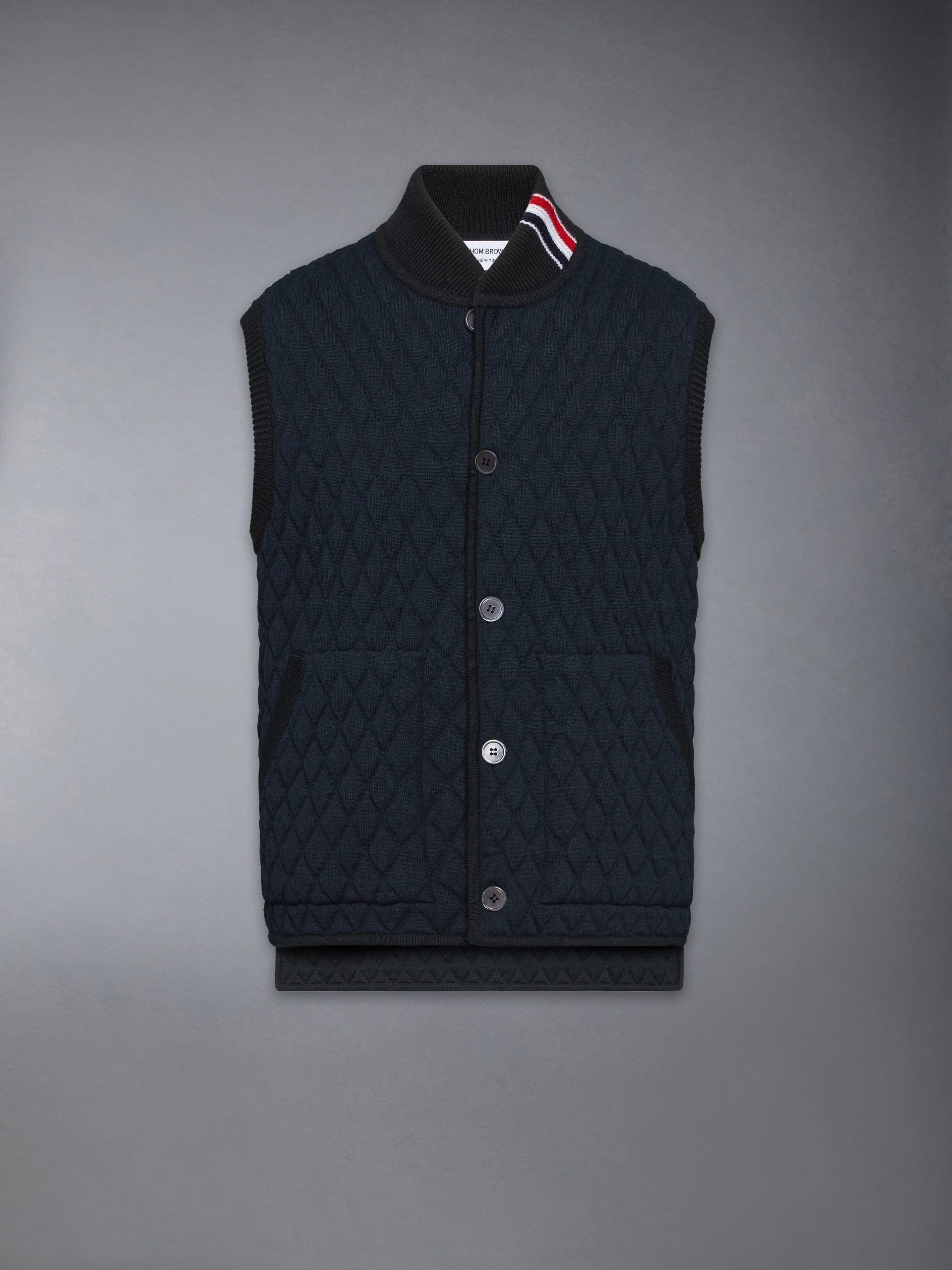 MERINO WOOL INTARSIA JACQUARD WORK VEST - Image 6
