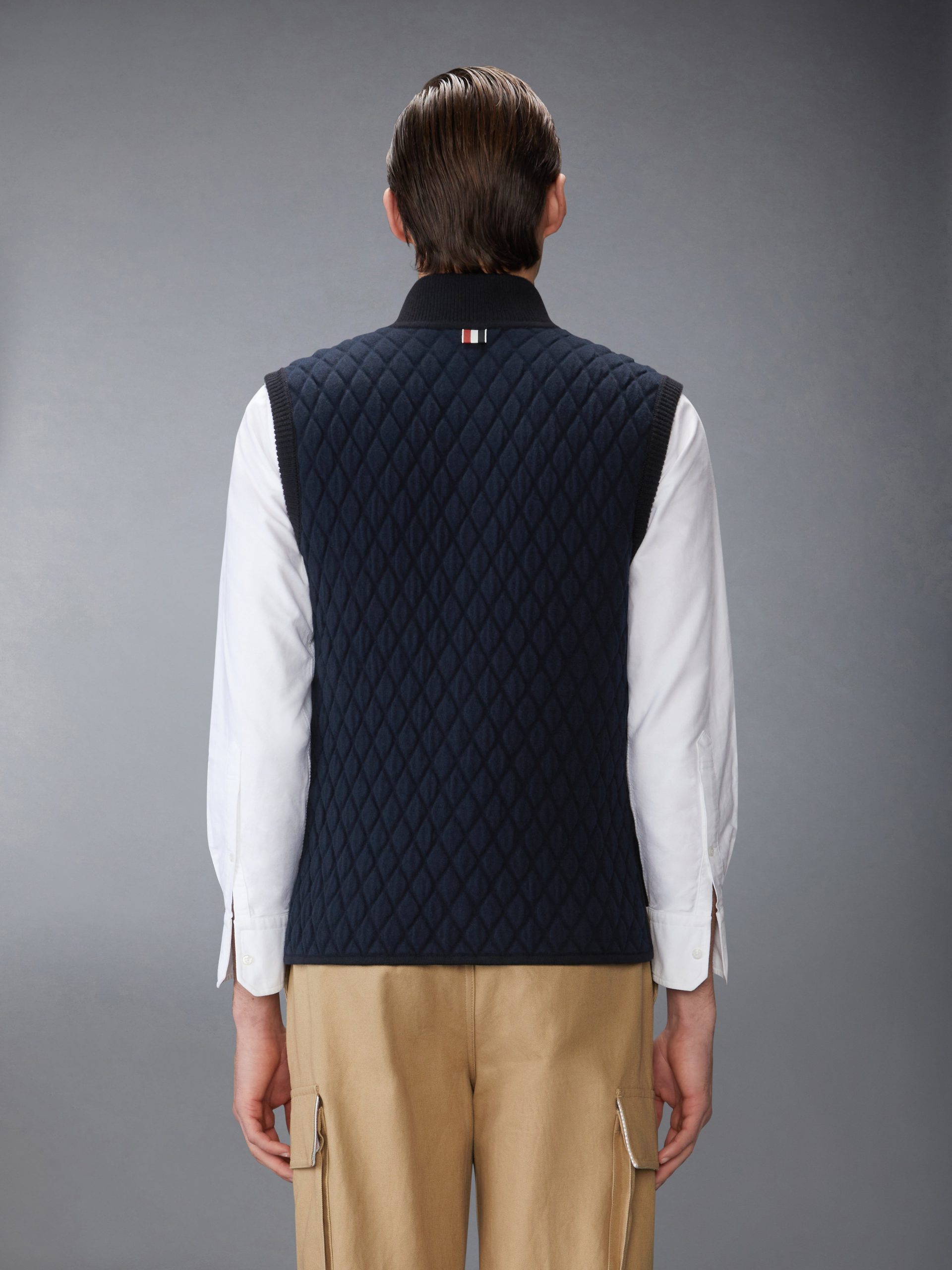 MERINO WOOL INTARSIA JACQUARD WORK VEST - Image 2