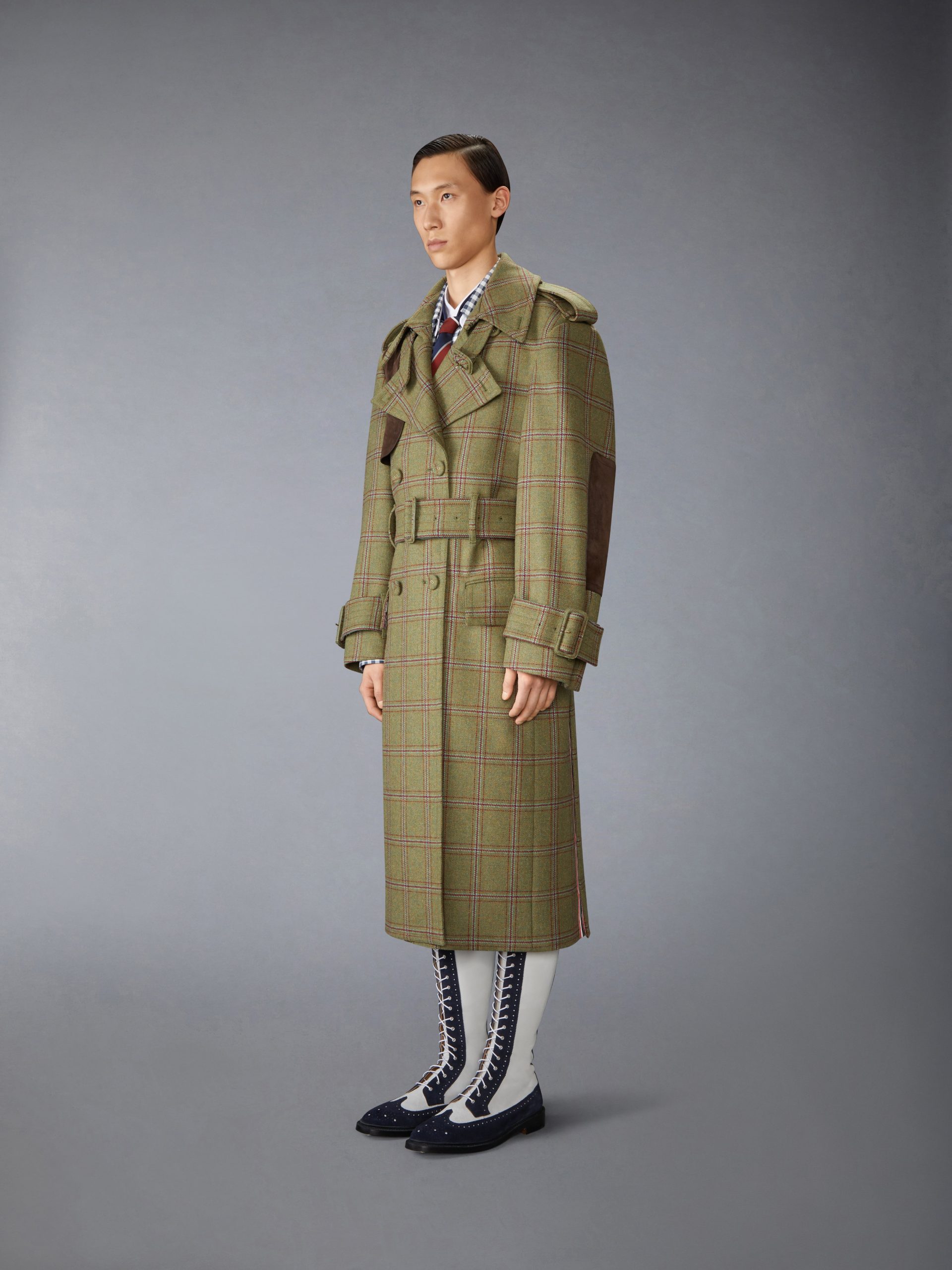 HUNTING TWEED OVERSIZED TRENCH - Image 2