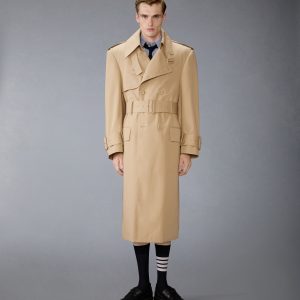 OVERSIZED COTTON SUITING TRENCH COAT