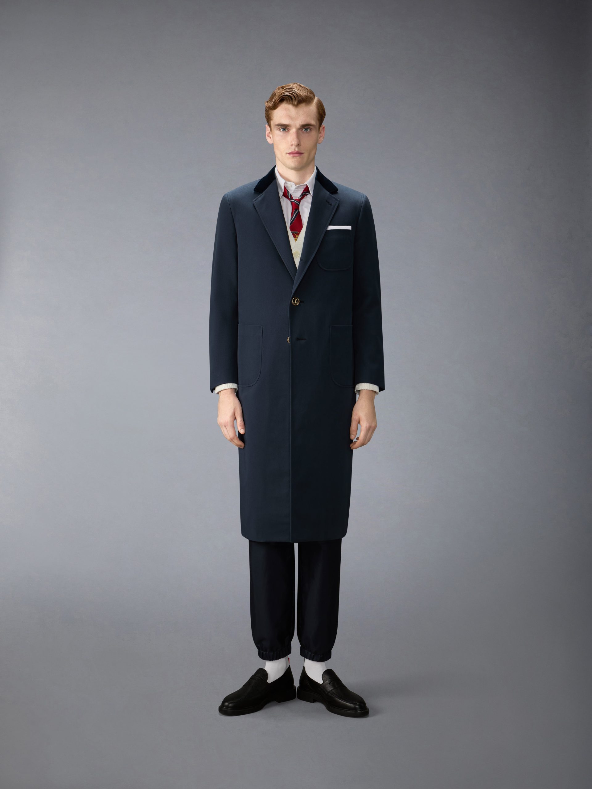 GABARDINE ELONGATED OVERCOAT