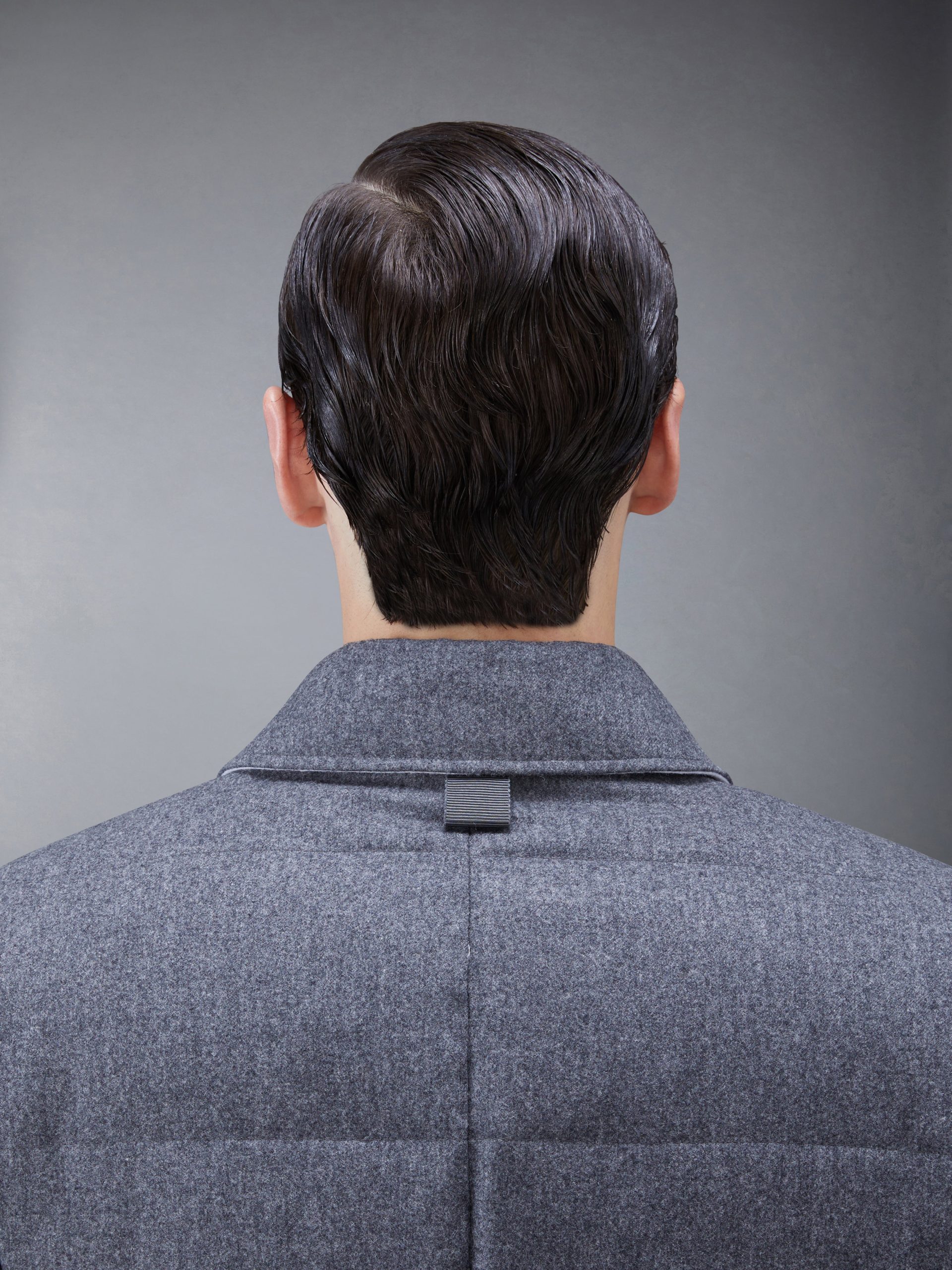 FLANNEL DOWN FILL 4-BAR CLASSIC BAL COLLAR OVERCOAT - Image 4