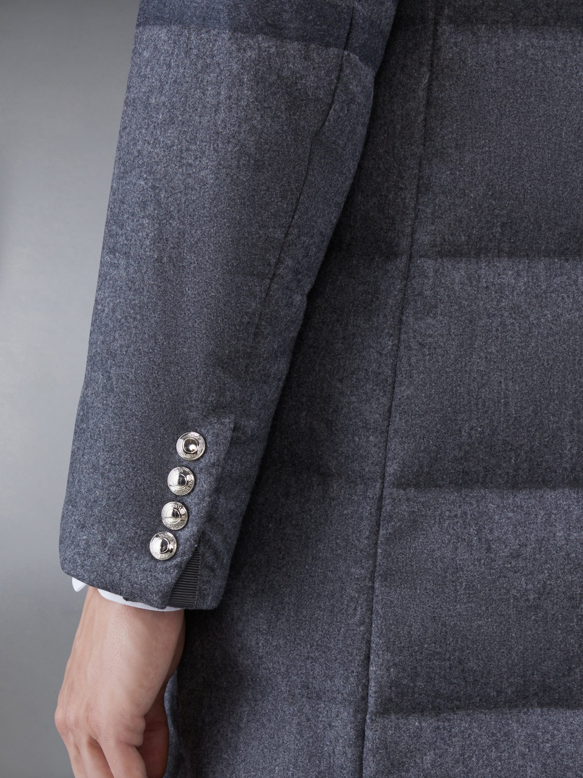 FLANNEL DOWN FILL 4-BAR CLASSIC BAL COLLAR OVERCOAT - Image 5