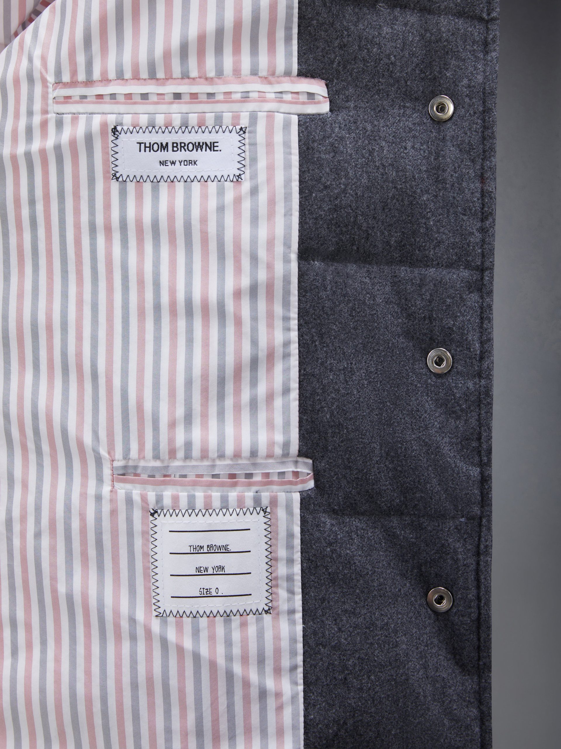 FLANNEL DOWN FILL 4-BAR CLASSIC BAL COLLAR OVERCOAT - Image 6