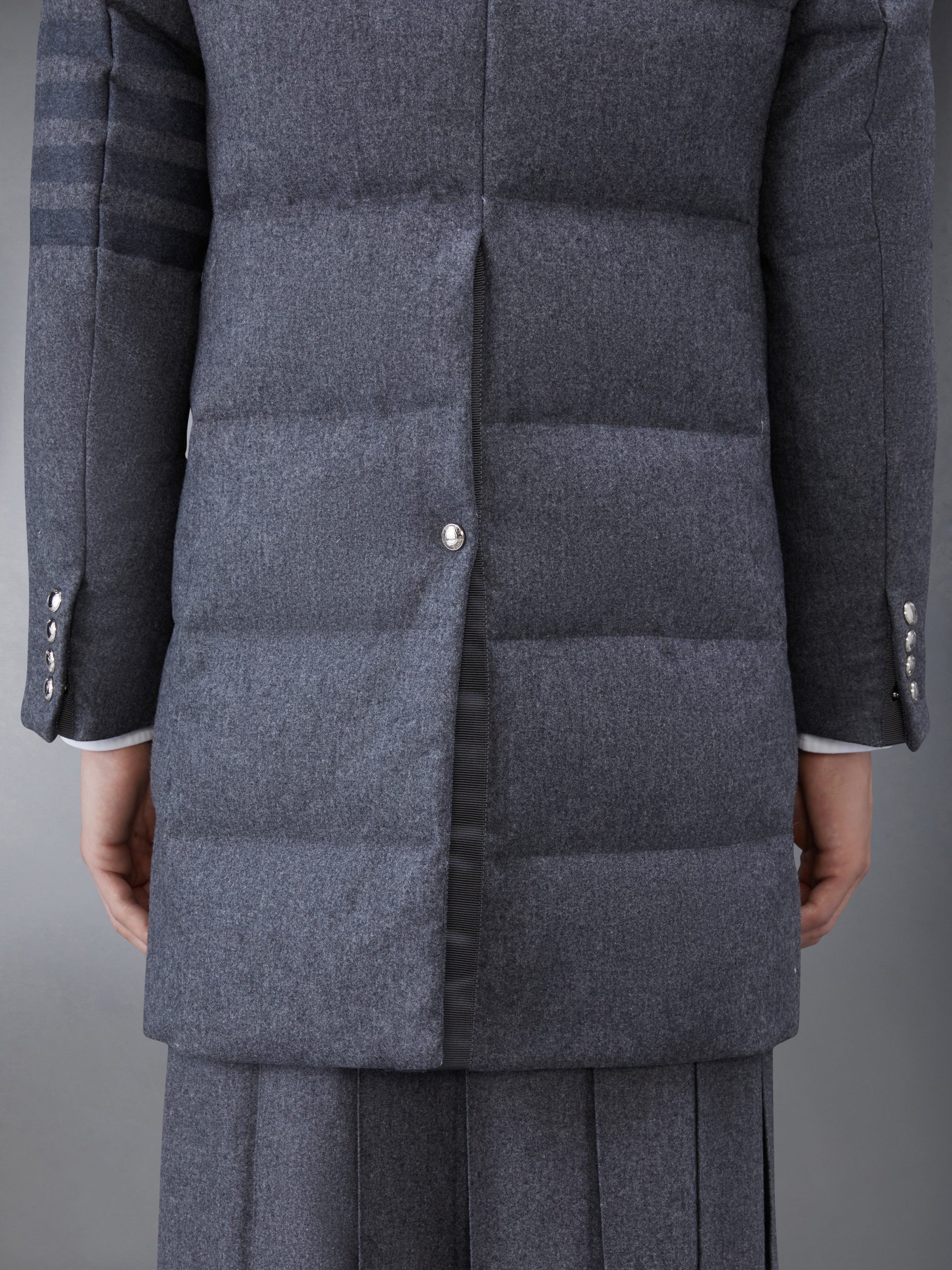 FLANNEL DOWN FILL 4-BAR CLASSIC BAL COLLAR OVERCOAT - Image 8