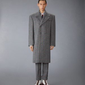 HUNTING TWEED OVERSIZED PEACOAT