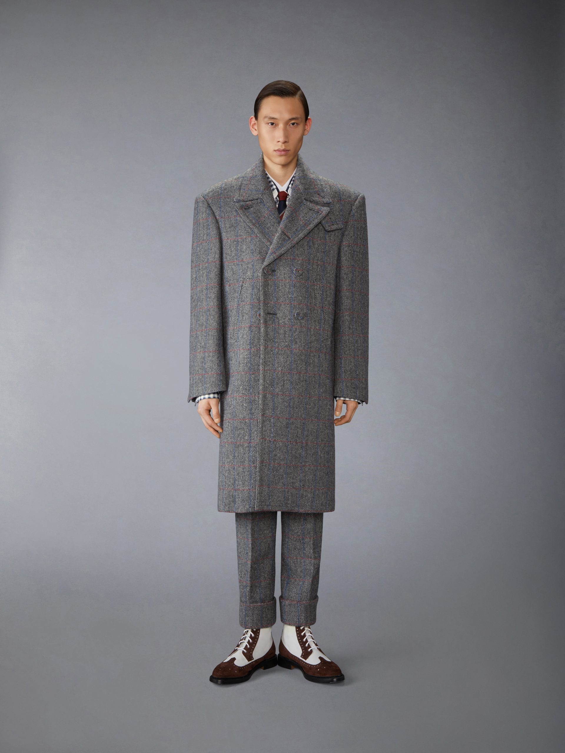 HUNTING TWEED OVERSIZED PEACOAT