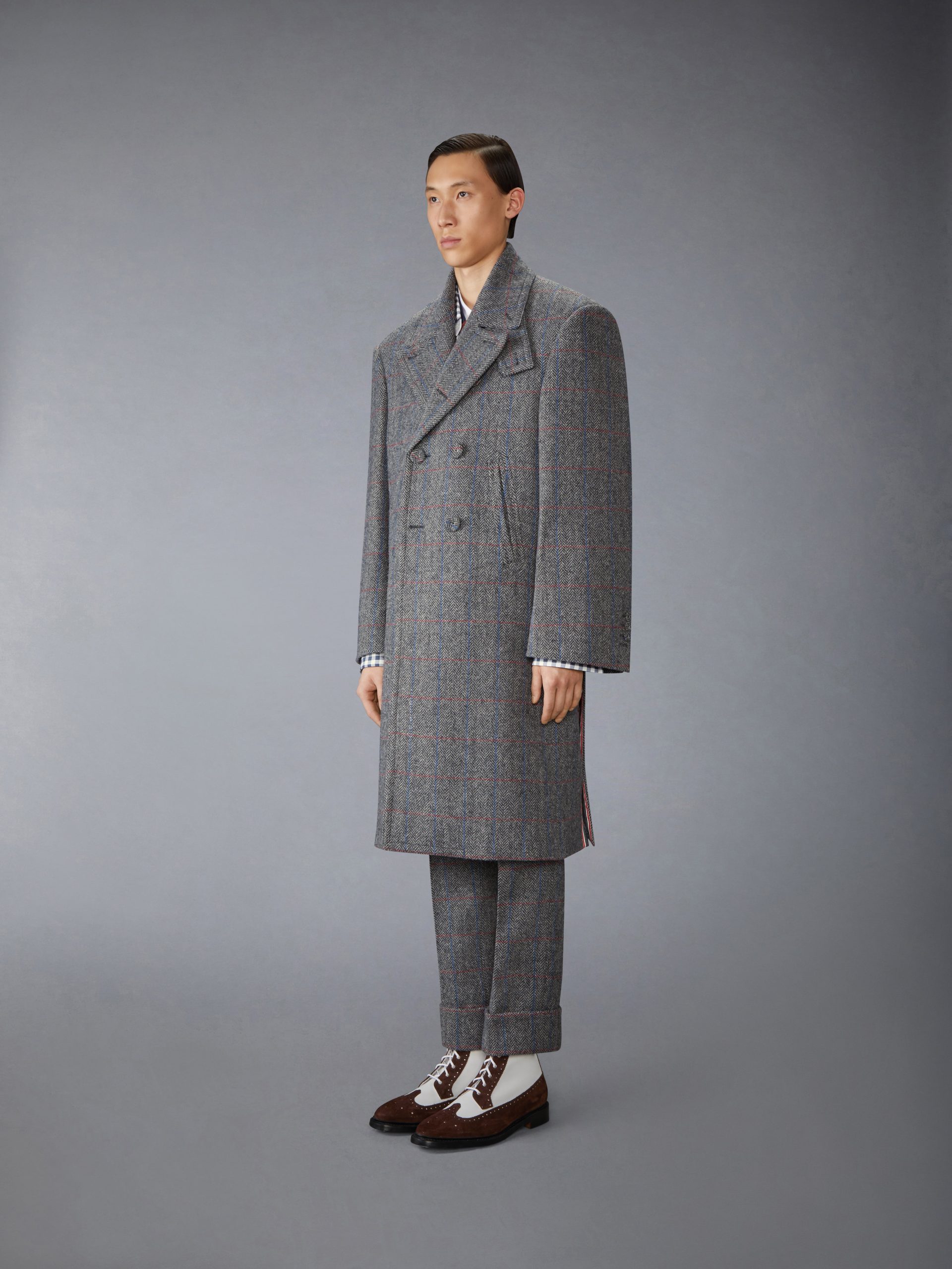 HUNTING TWEED OVERSIZED PEACOAT - Image 2
