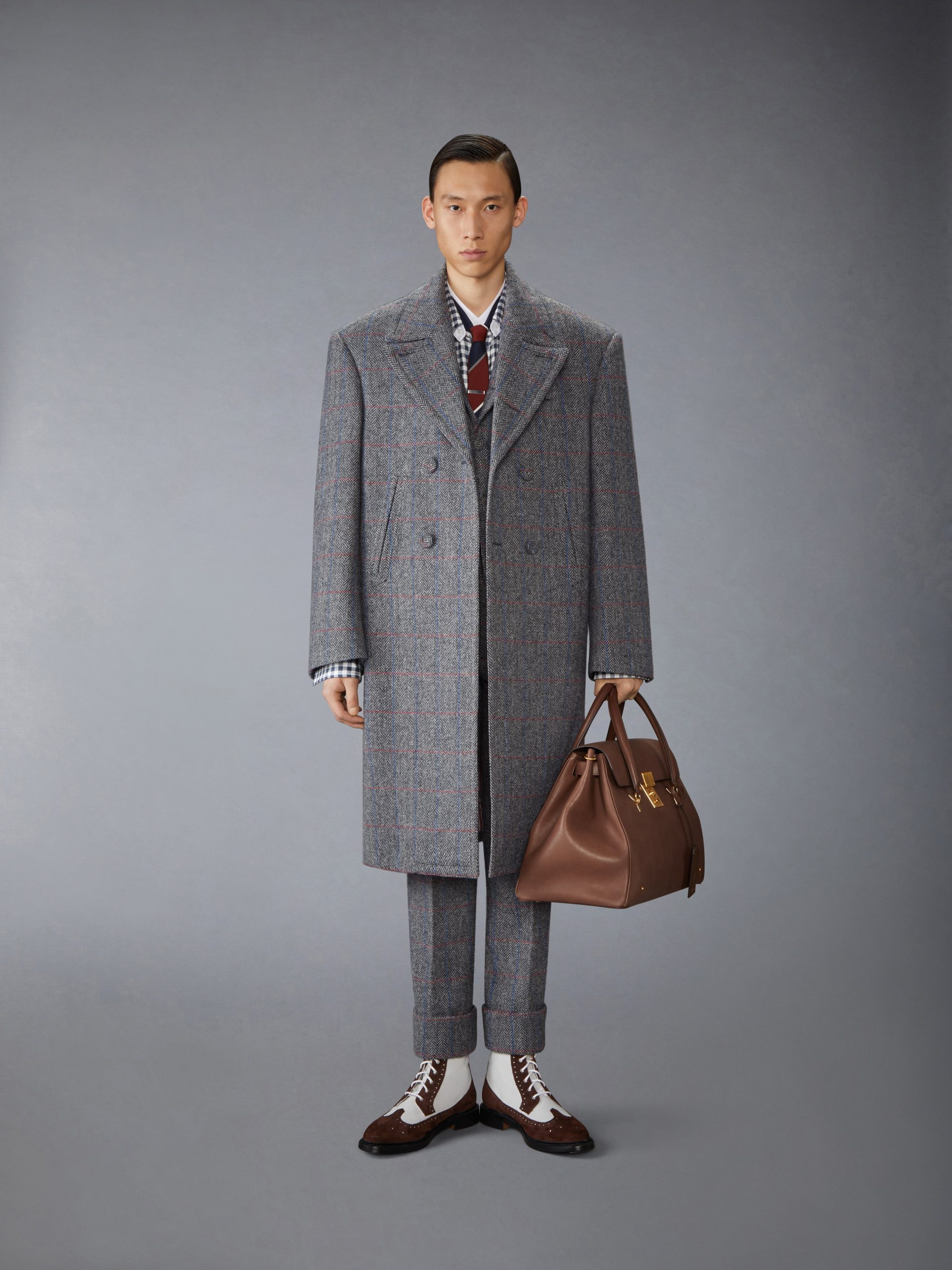 HUNTING TWEED OVERSIZED PEACOAT - Image 4