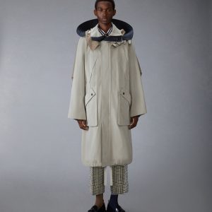 WAXED TECH HOODED PARKA