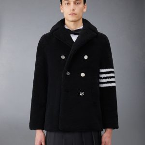 SHEARLING 4-BAR UNCONSTRUCTED PEACOAT