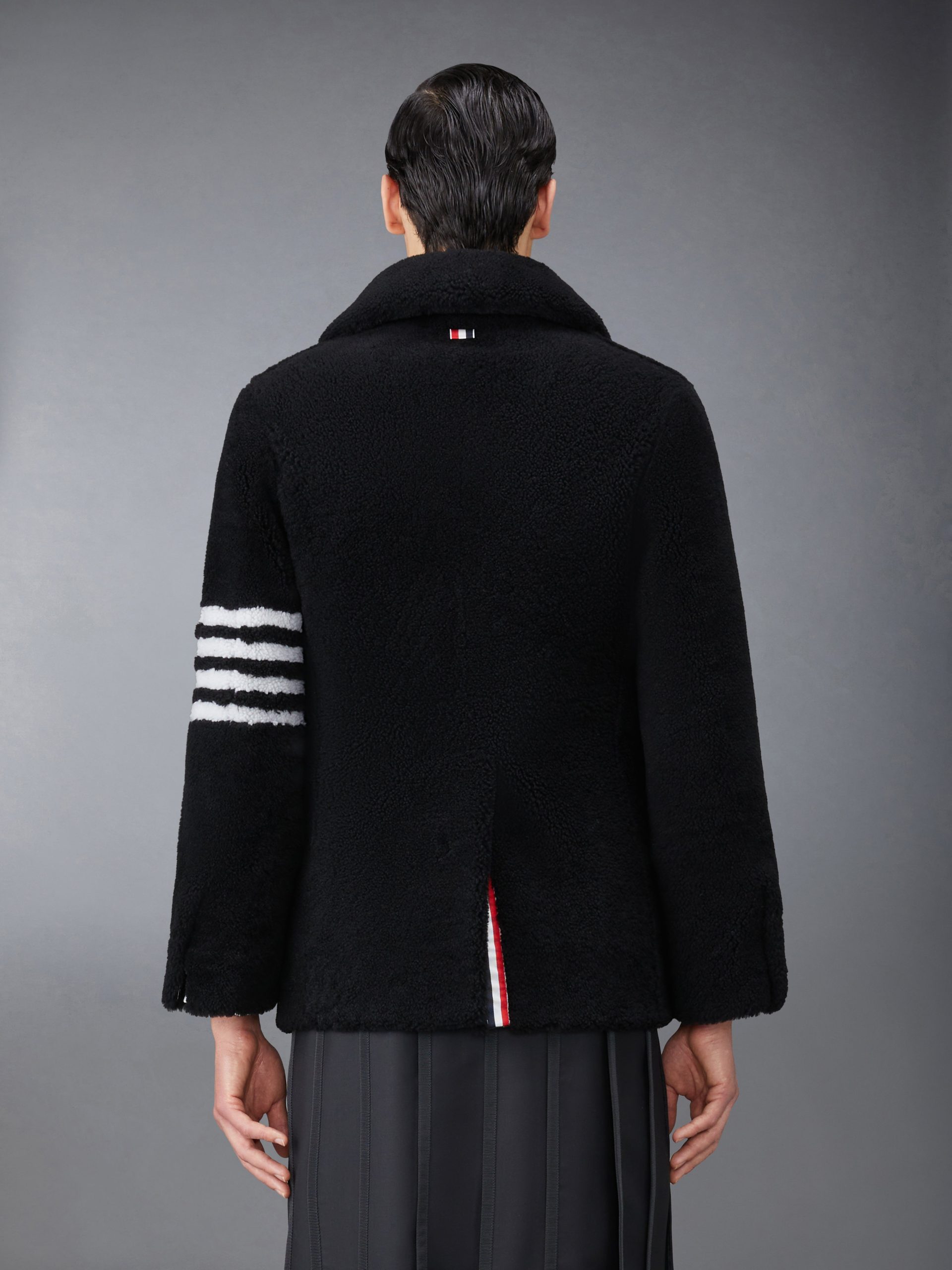SHEARLING 4-BAR UNCONSTRUCTED PEACOAT - Image 2