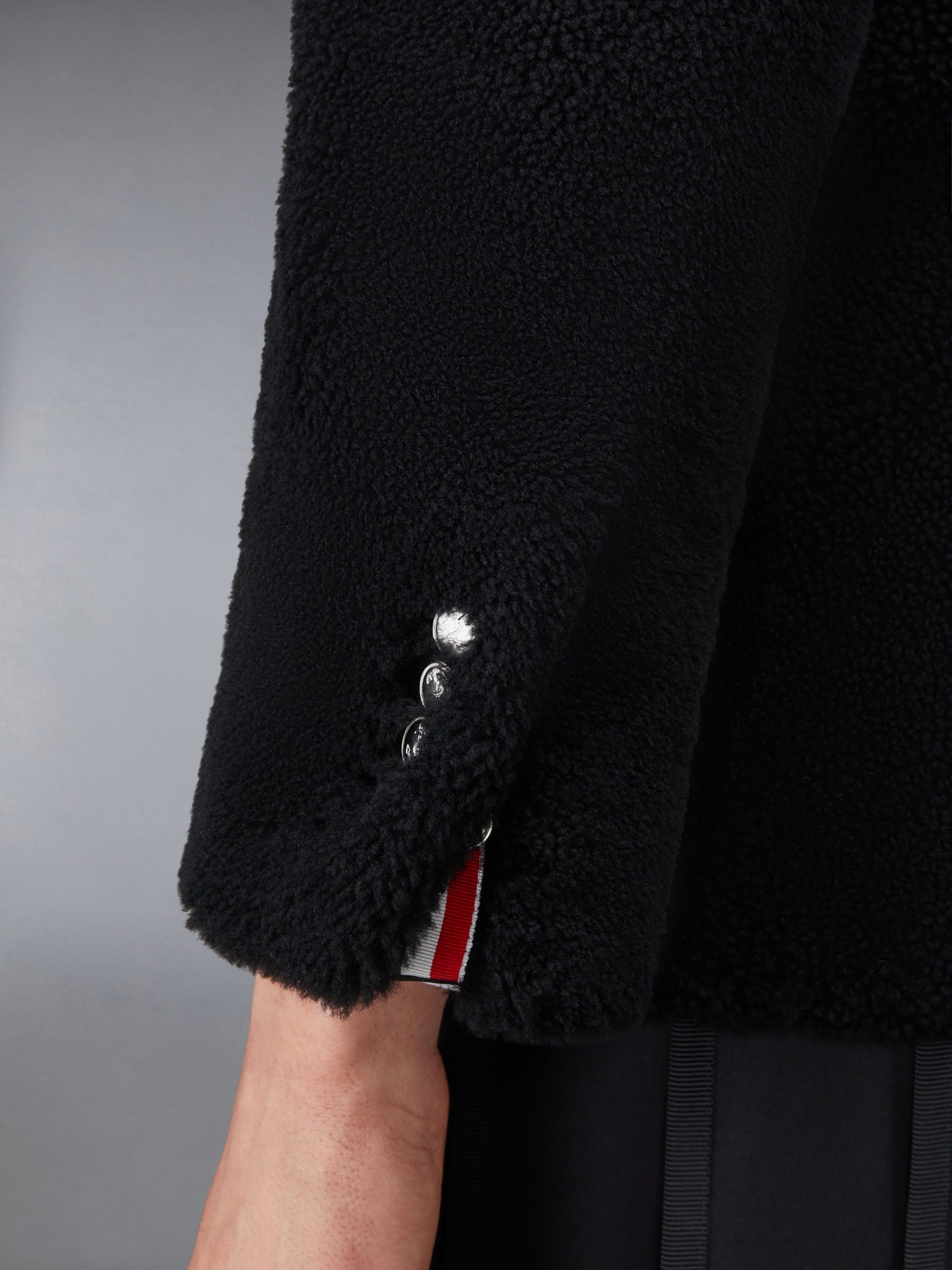 SHEARLING 4-BAR UNCONSTRUCTED PEACOAT - Image 4