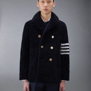 SHEARLING 4-BAR UNCONSTRUCTED PEACOAT