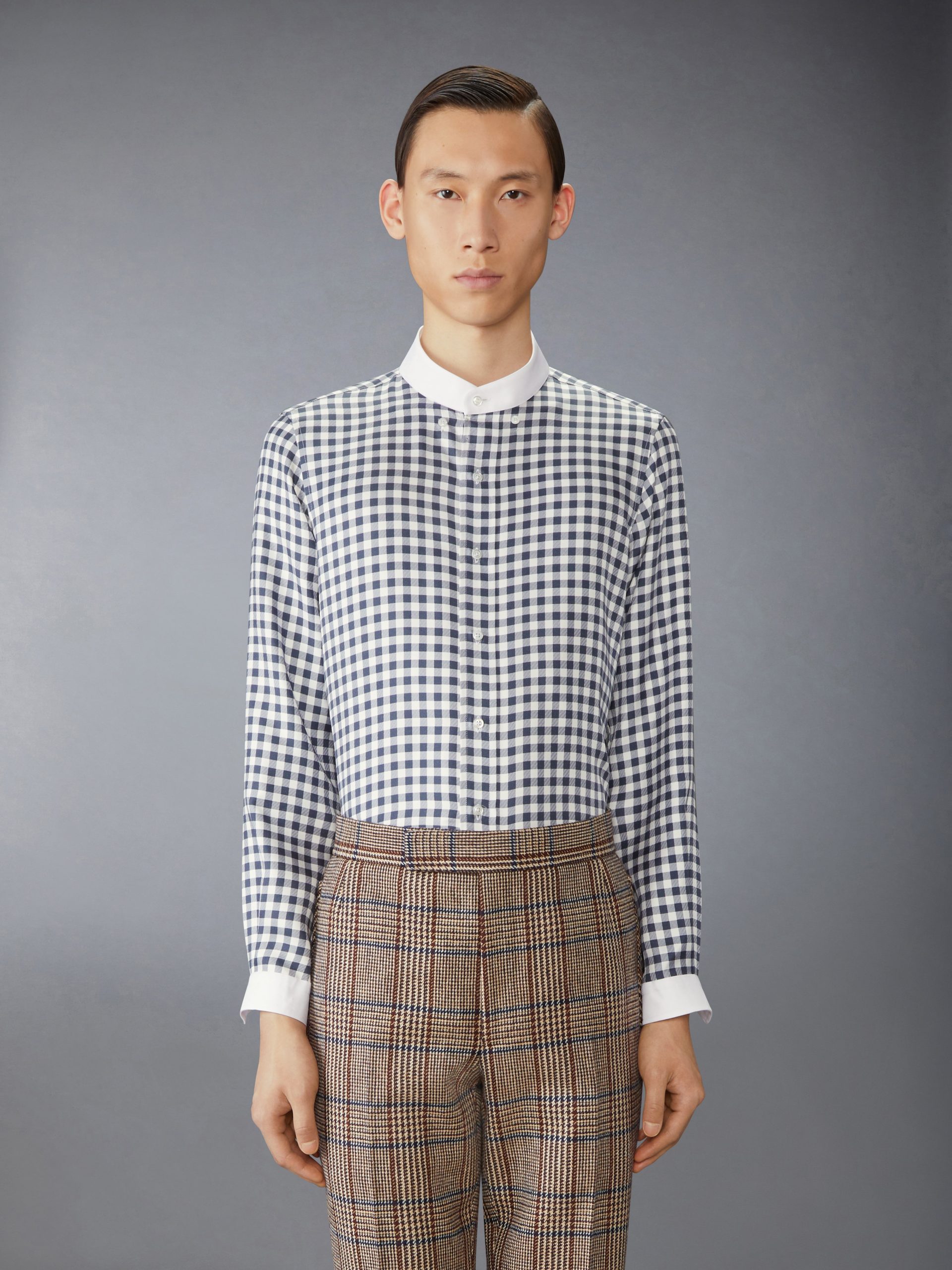 SILK TWILL GINGHAM SHIRT - Image 2