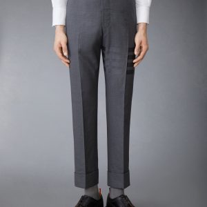 PLAIN WEAVE SUITING 4-BAR CLASSIC BACKSTRAP TROUSERS
