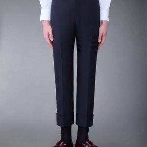 PLAIN WEAVE 4-BAR TROUSERS