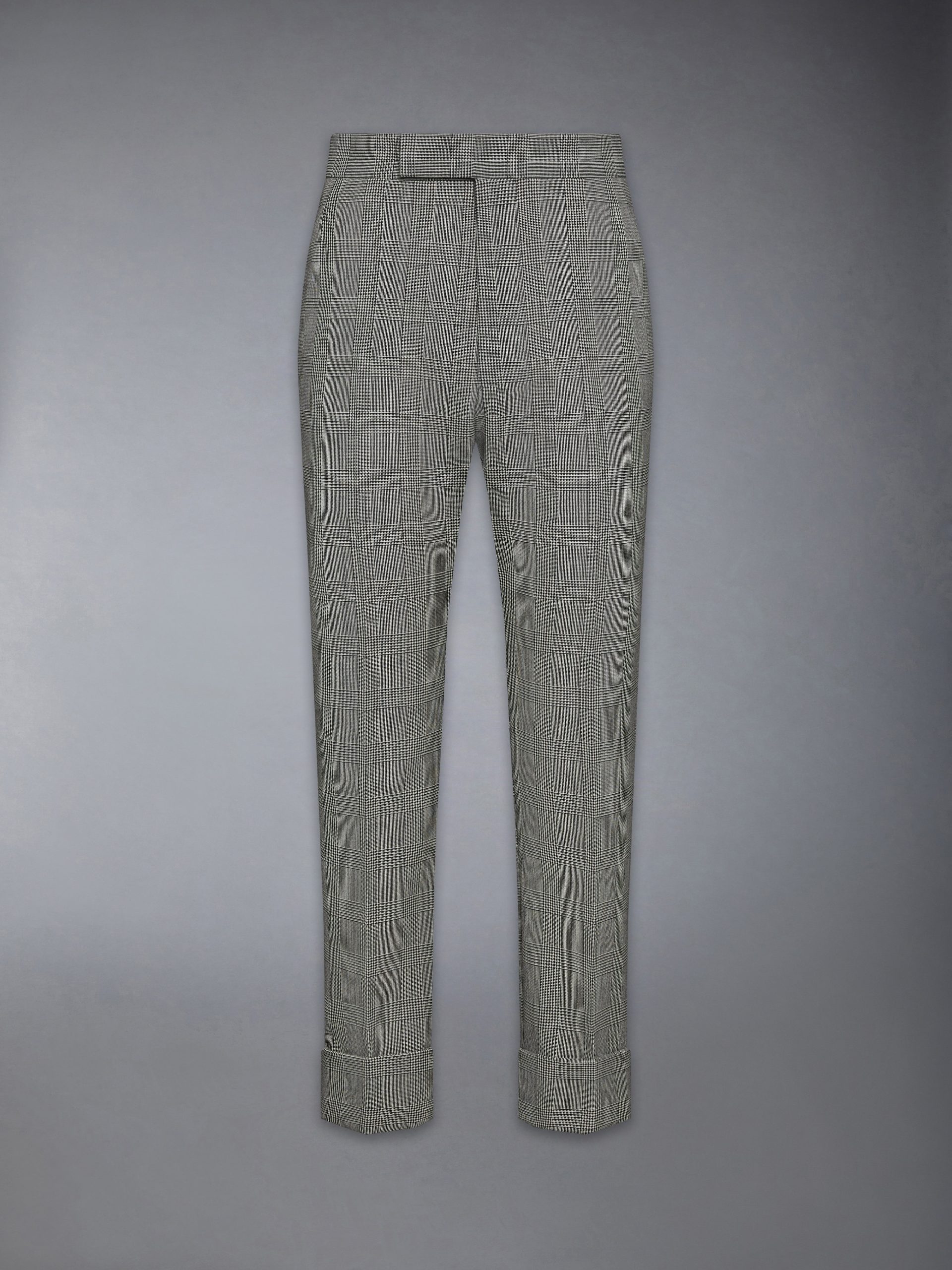 PRINCE OF WALES FRESCO WOOL BACKSTRAP TROUSER - Image 5