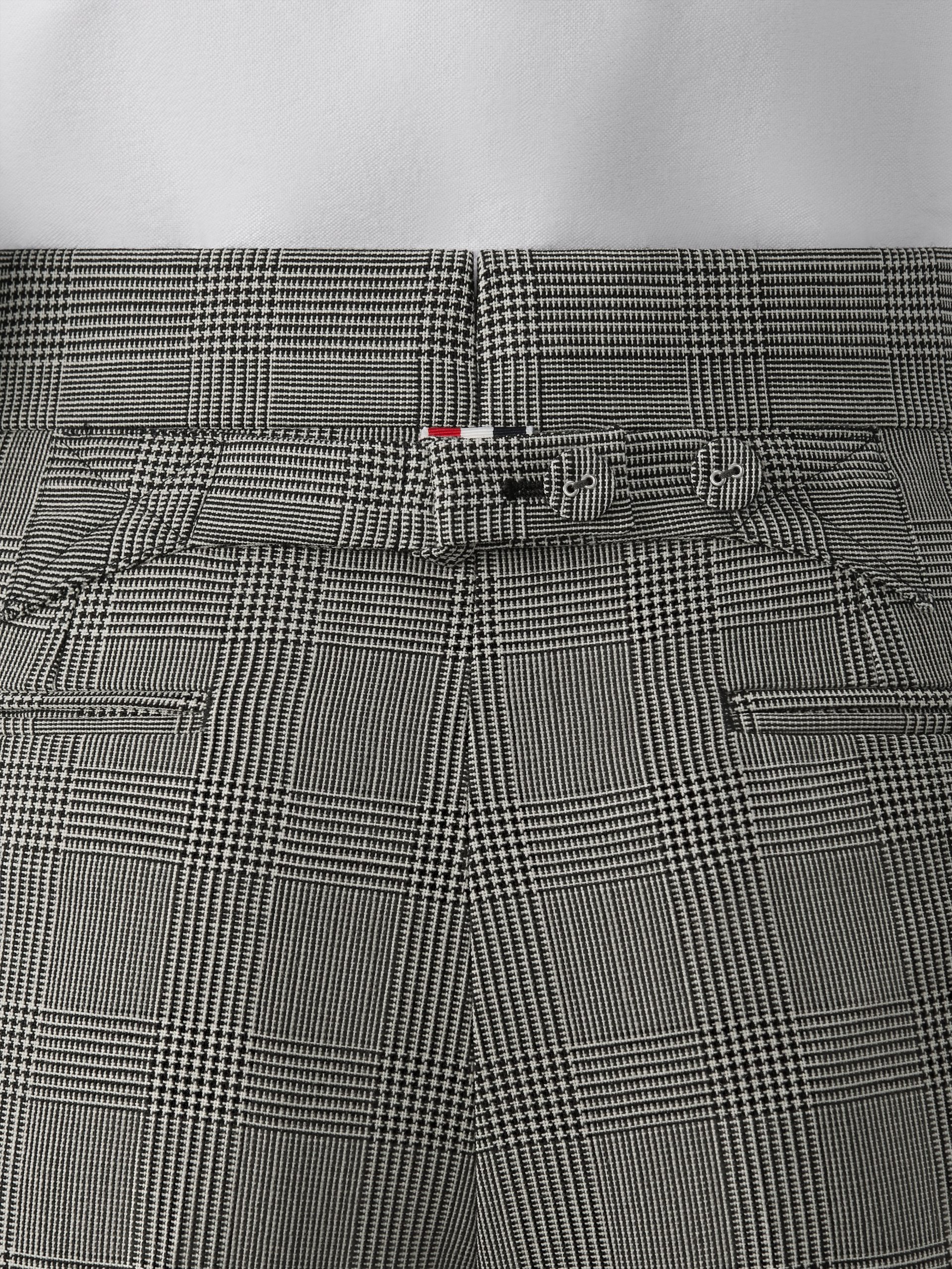 PRINCE OF WALES FRESCO WOOL BACKSTRAP TROUSER - Image 4