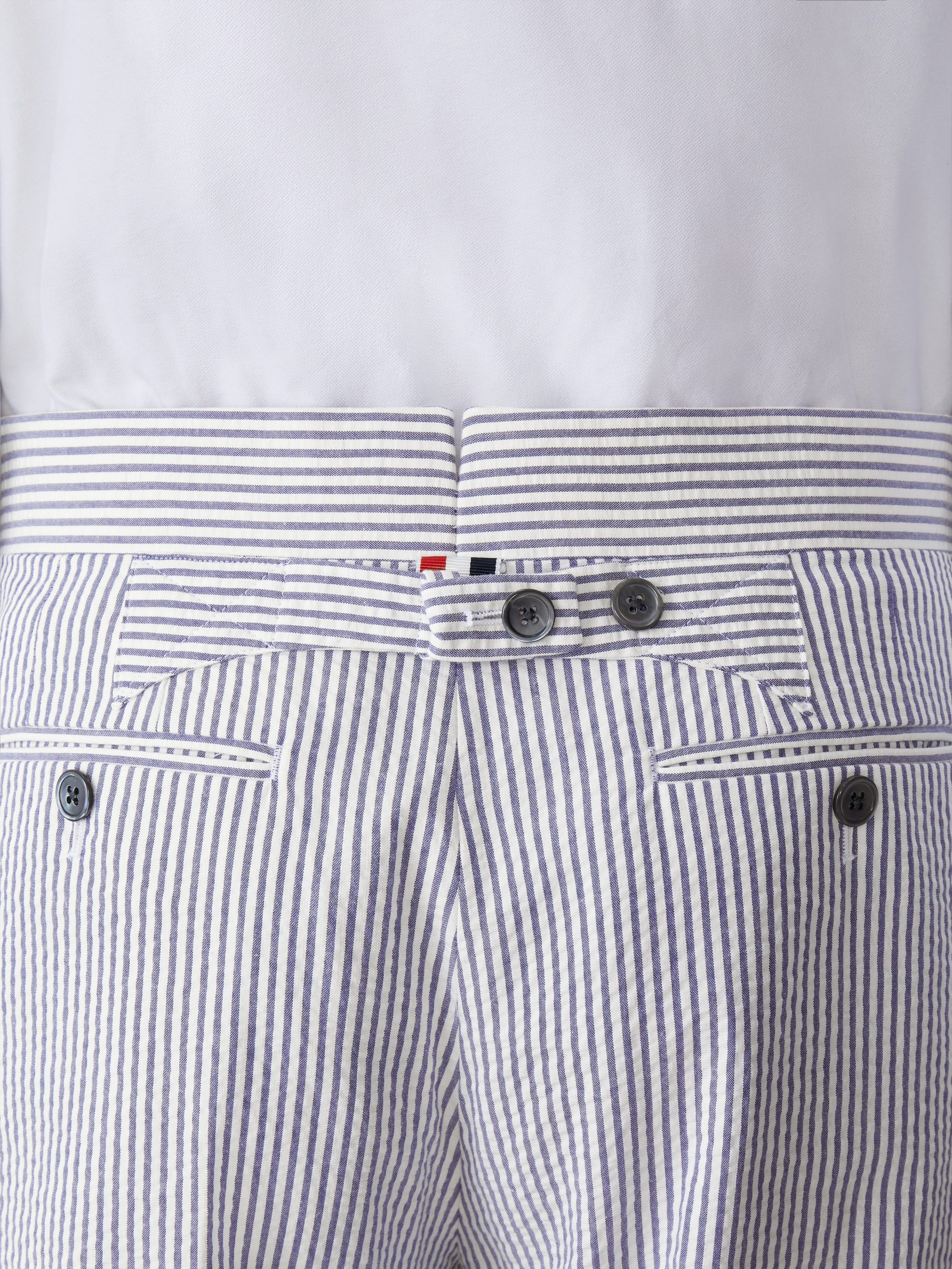 CLASSIC SEERSUCKER BACKSTRAP TROUSERS - Image 4