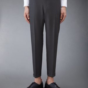 TWILL LOW RISE TROUSERS