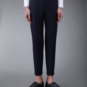 TWILL LOW RISE TROUSERS