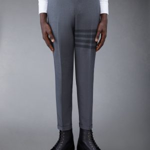 STEP TWILL SCHOOL UNIFORM 4-BAR LOW RISE SKINNY TROUSERS