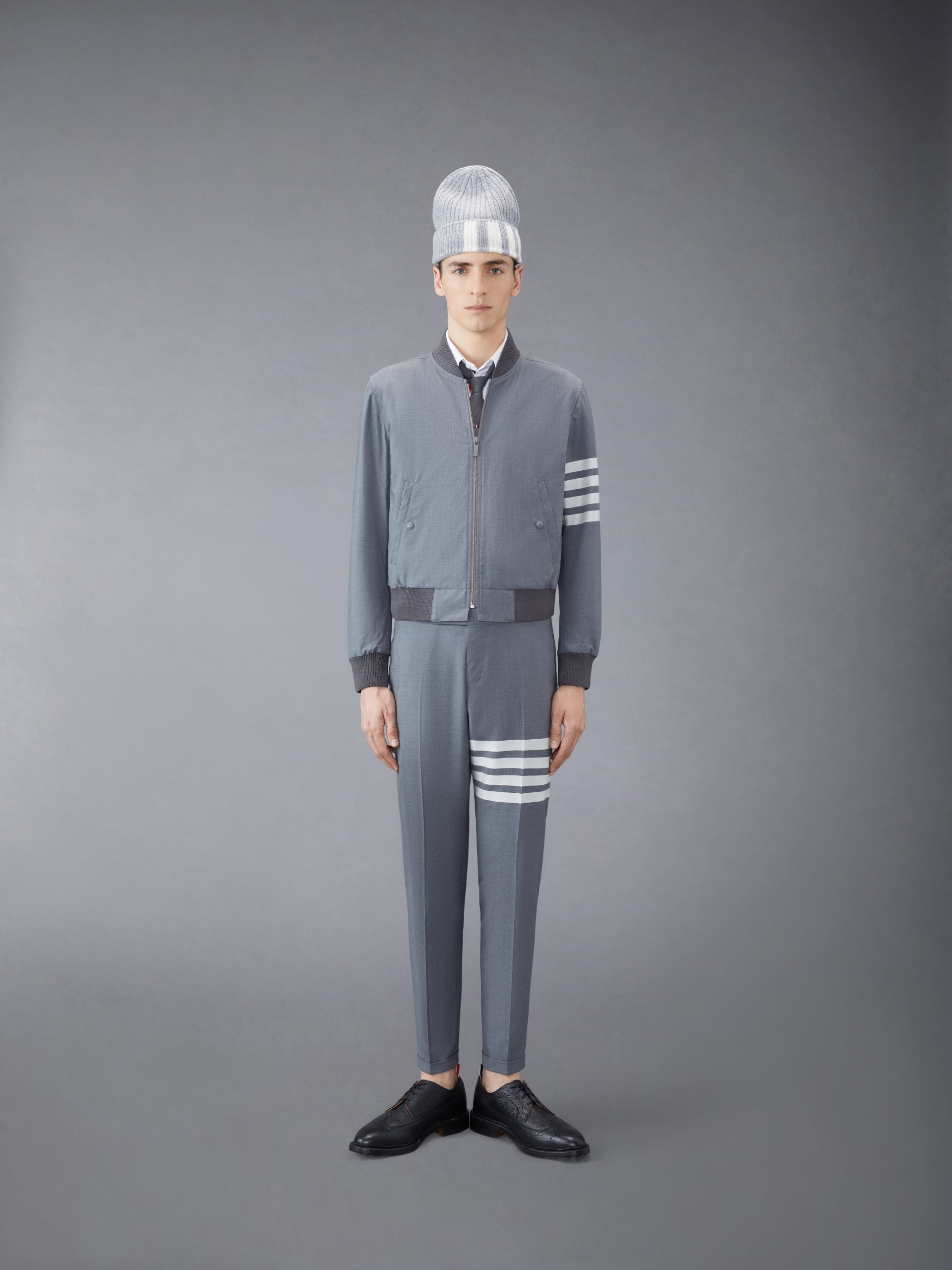 PLAIN WEAVE 4-BAR LOW RISE TROUSERS - Image 4