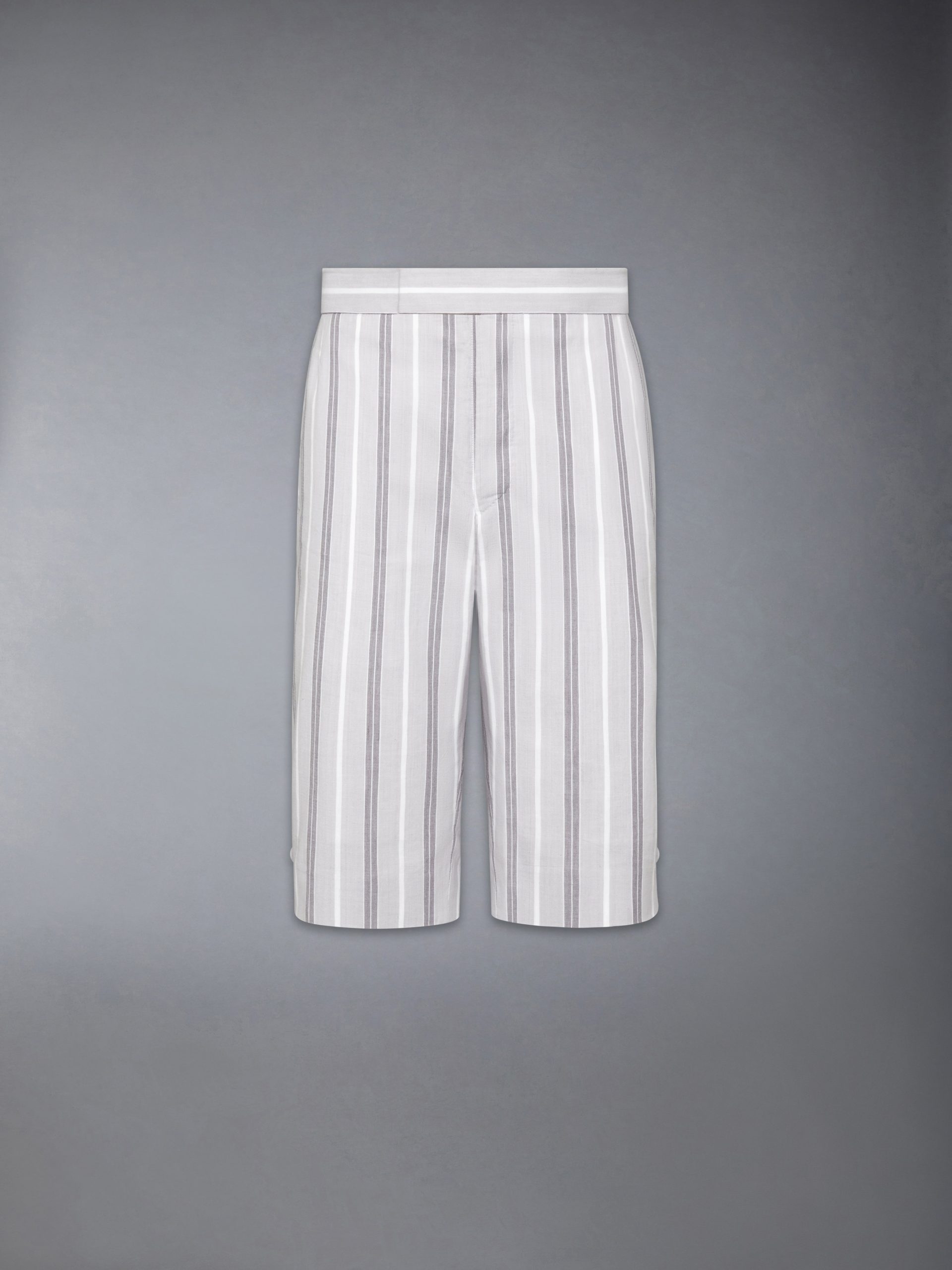 MADRAS COTTON REPP STRIPE BACKSTRAP SHORTS - Image 5