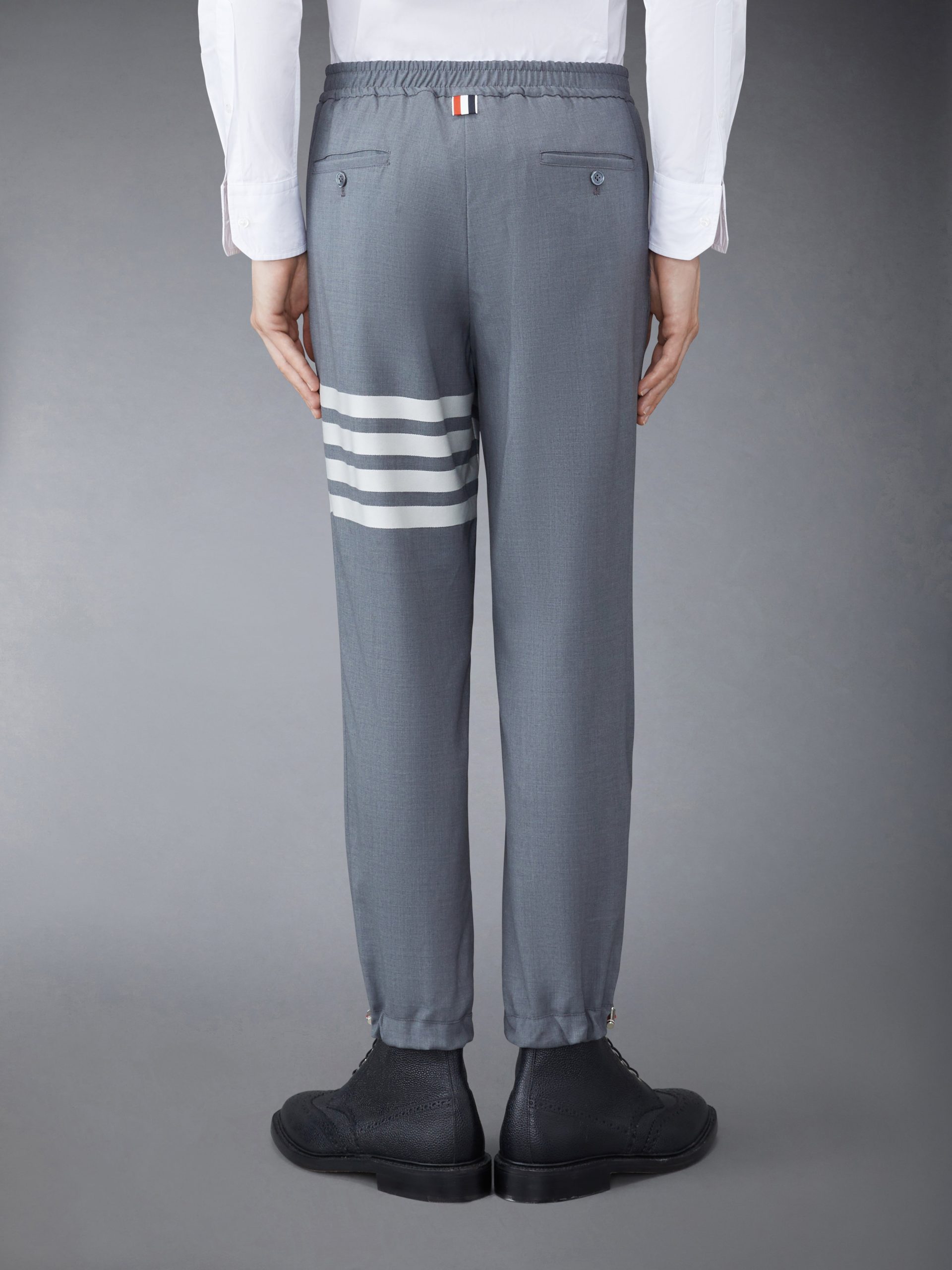 PLAIN WEAVE 4-BAR TRACK TROUSER - Image 3