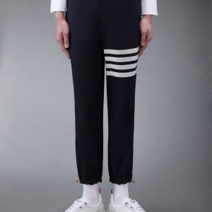 PLAIN WEAVE 4-BAR TRACK TROUSER