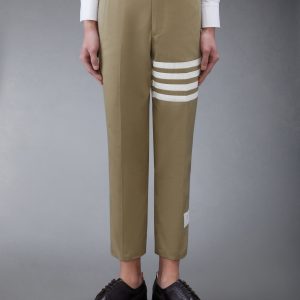 COTTON TWILL 4-BAR UNCONSTRUCTED CHINO TROUSERS