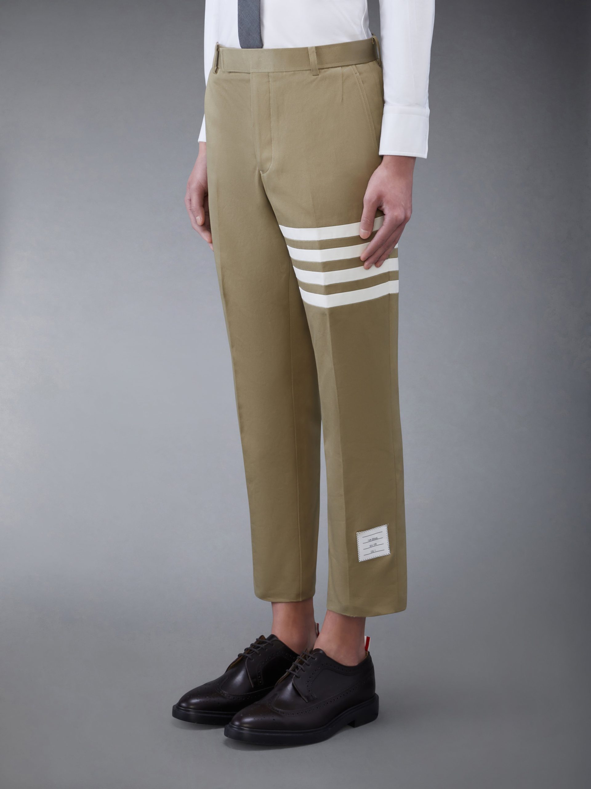 COTTON TWILL 4-BAR UNCONSTRUCTED CHINO TROUSERS - Image 2